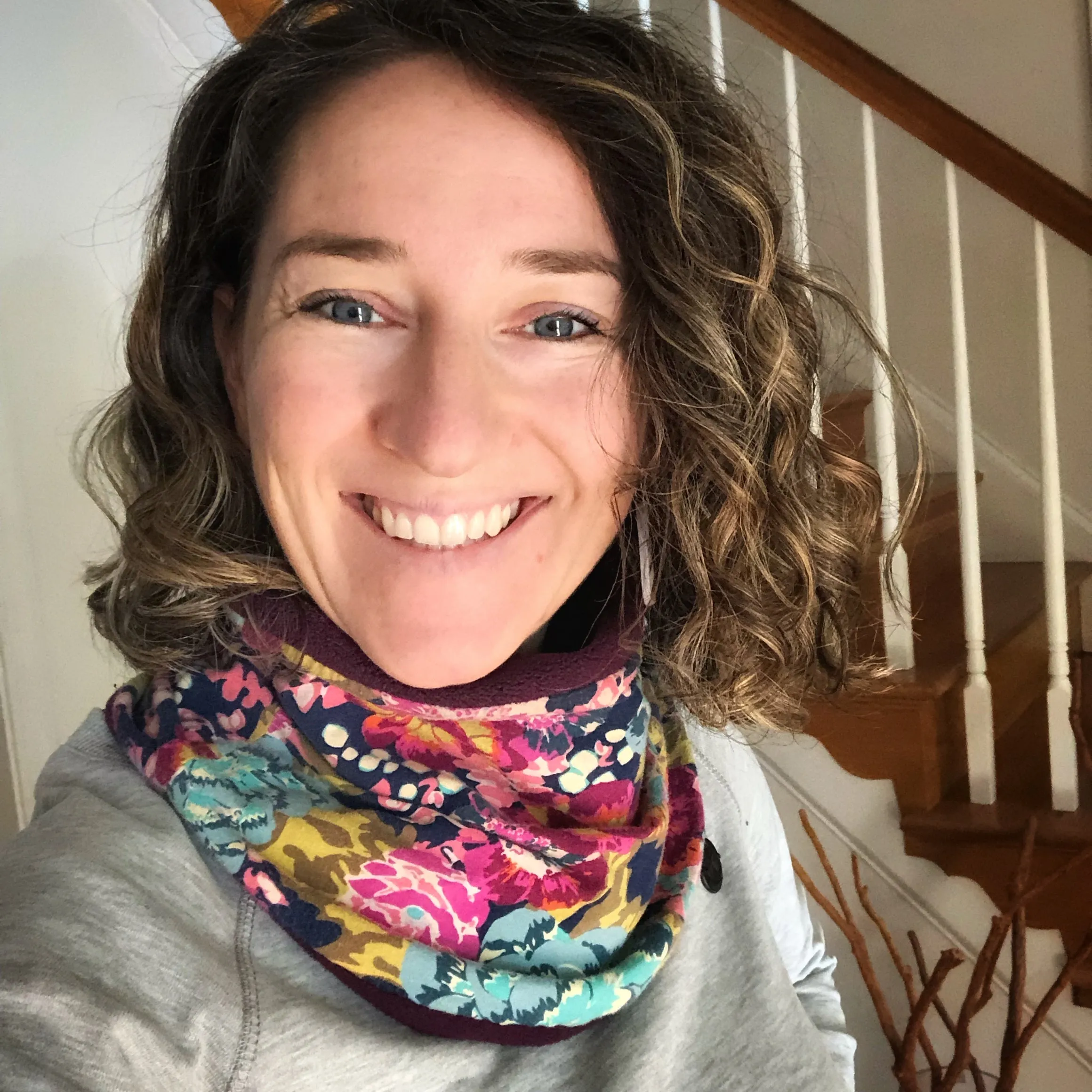Adult Handmade Neck Warmer Rainbow Earth Tones