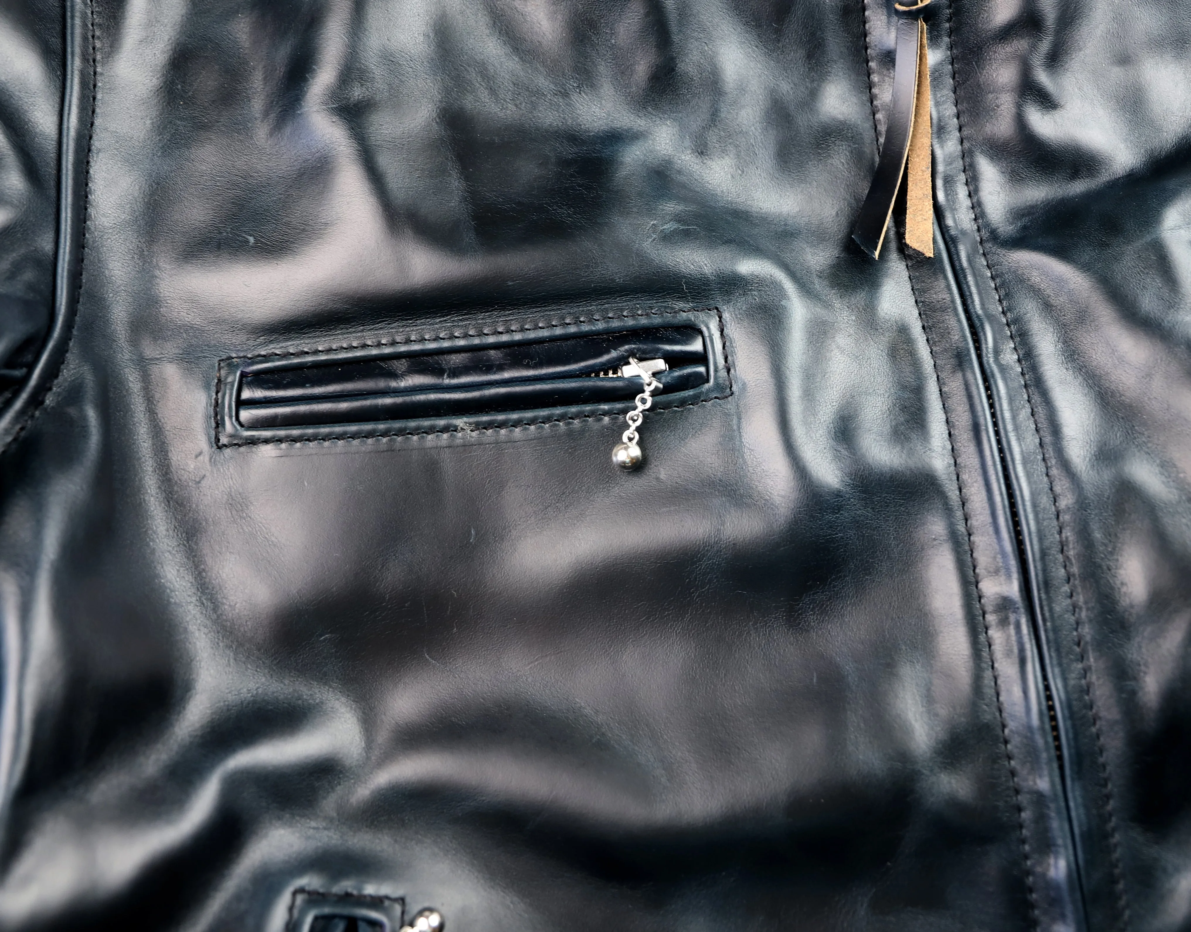 Aero Cafe' Racer, size 44, Midnight Blue CXL Horsehide
