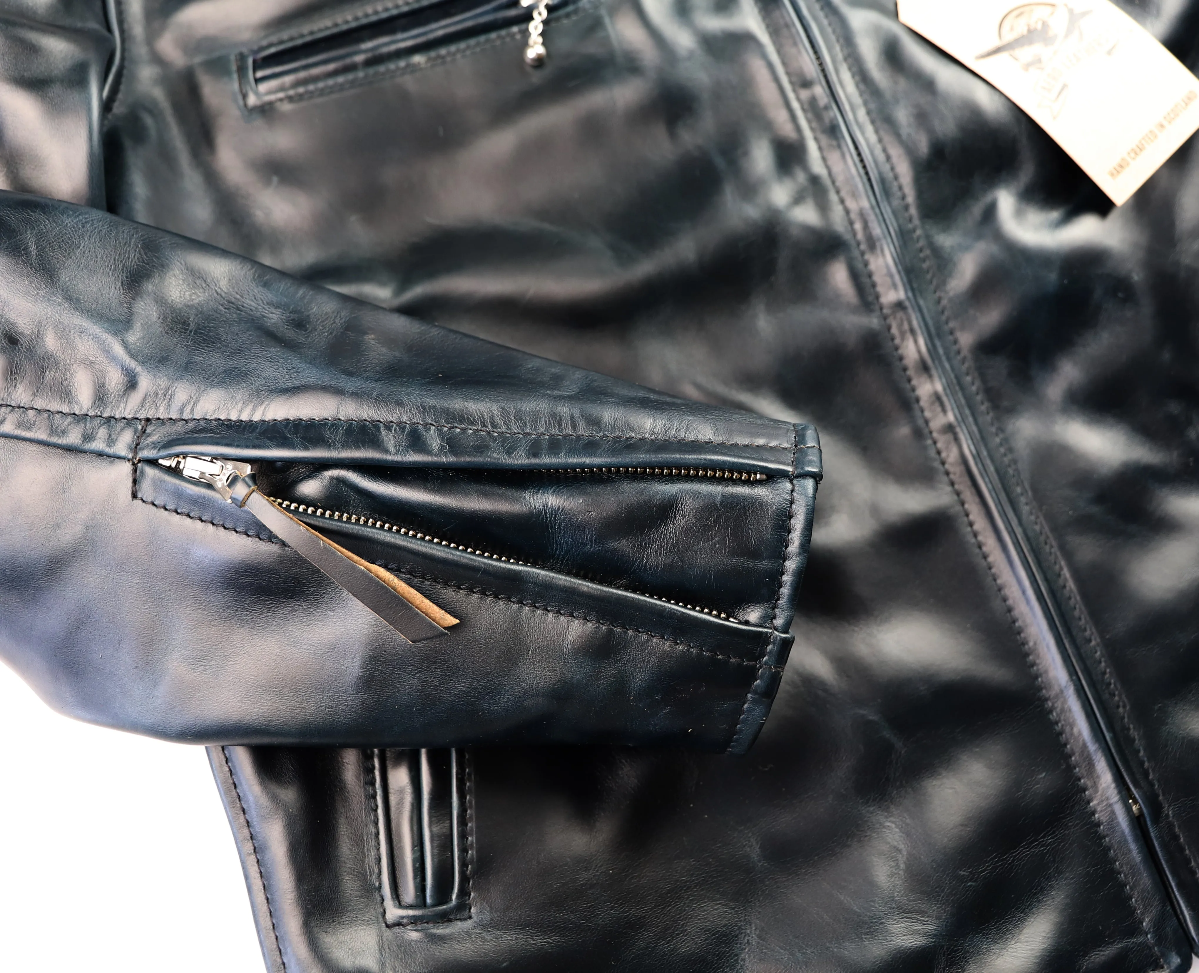 Aero Cafe' Racer, size 44, Midnight Blue CXL Horsehide