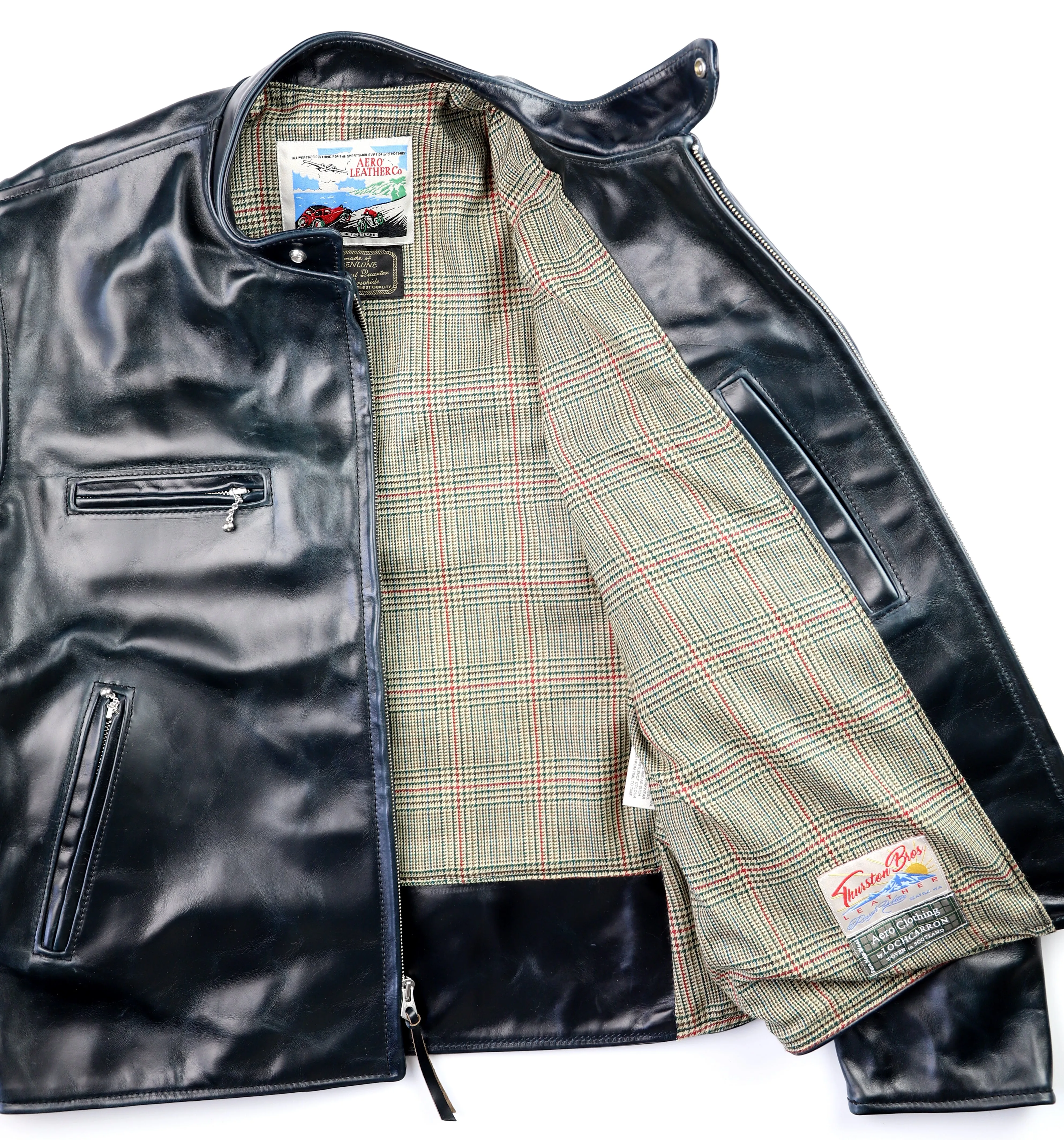 Aero Cafe' Racer, size 44, Midnight Blue CXL Horsehide
