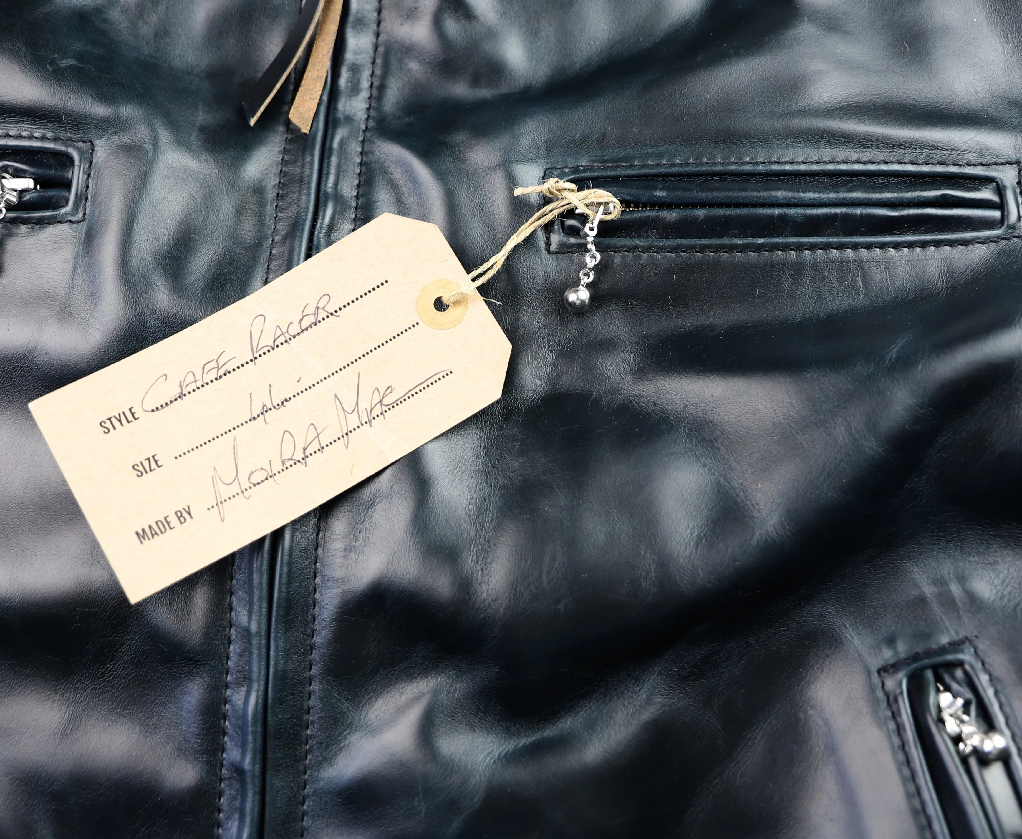 Aero Cafe' Racer, size 44, Midnight Blue CXL Horsehide