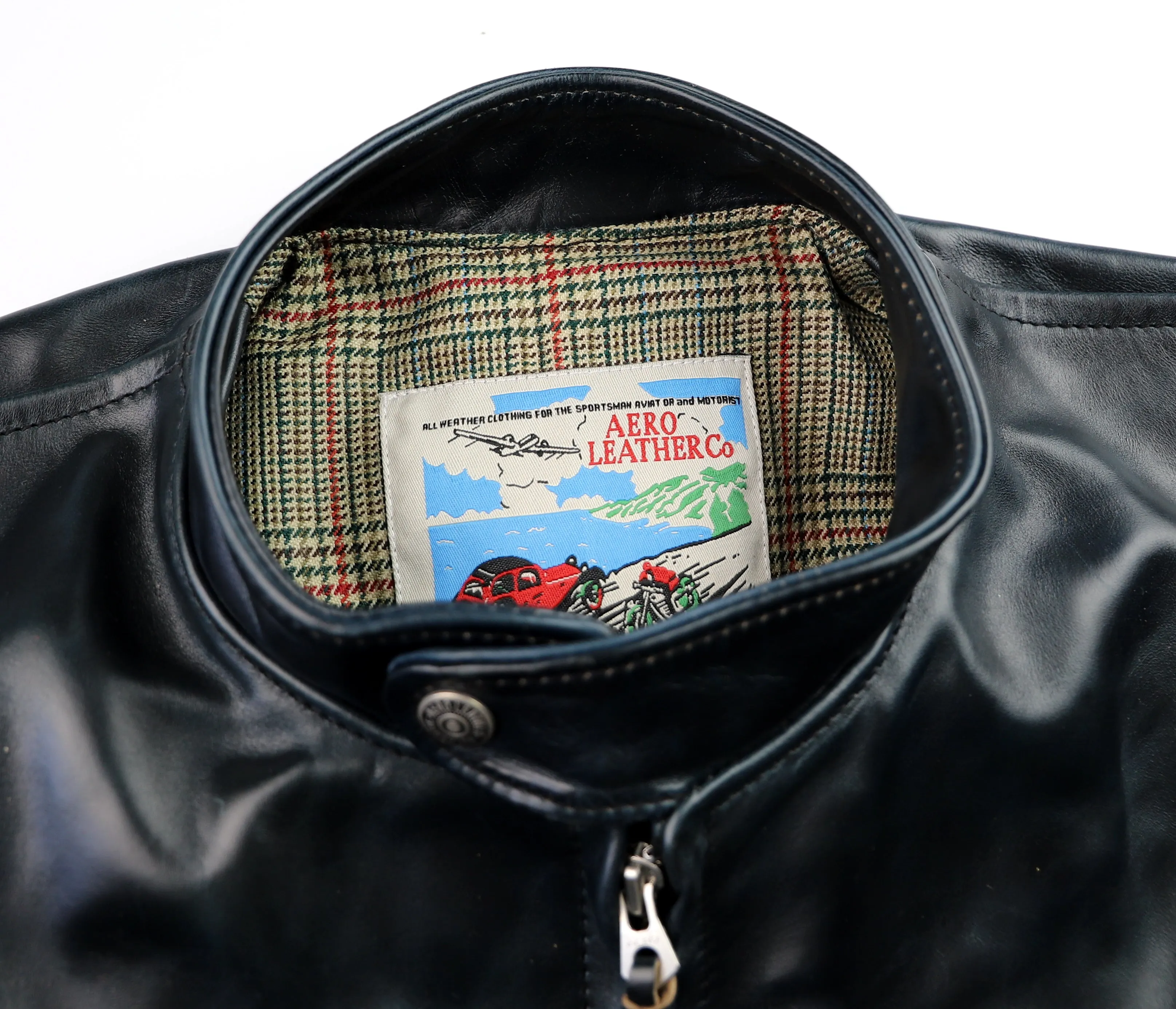 Aero Cafe' Racer, size 44, Midnight Blue CXL Horsehide