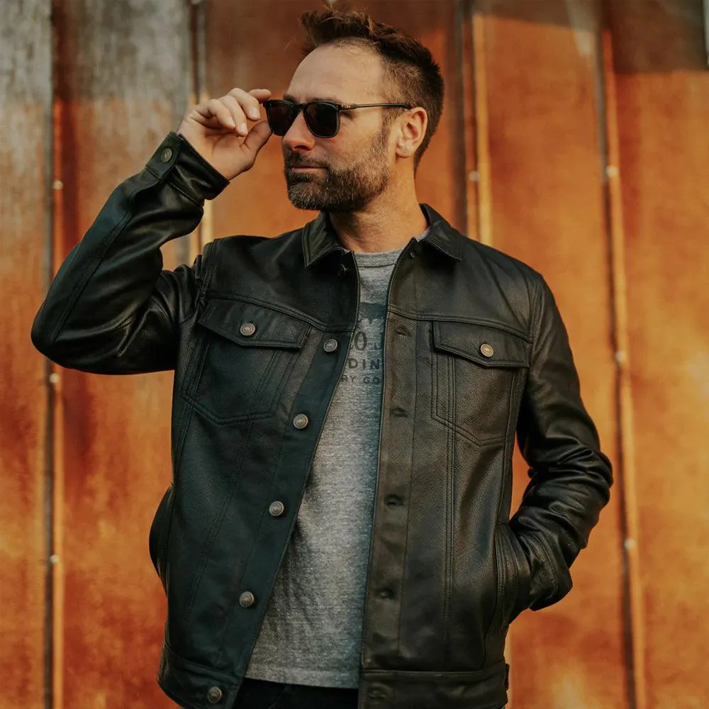 B3 Black Rugged Sheepskin Motorcycle Jacket