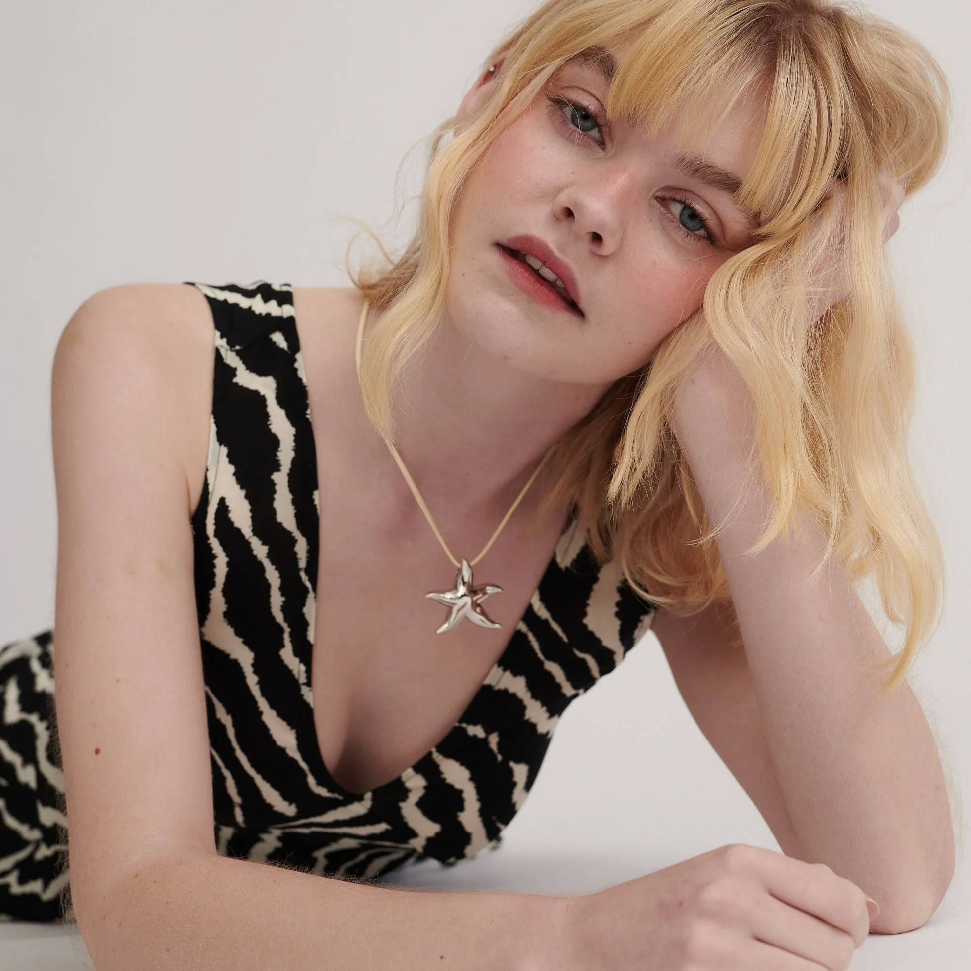 Beatrice Necklace - Silver/Cream