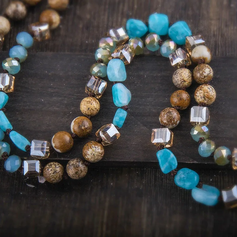 Bohemian Inspired Tribal Ox Horn Bead Necklace