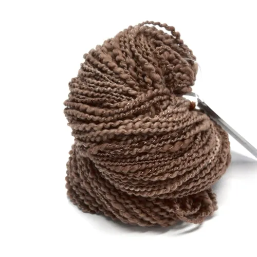Brown Chunky Hand Spun Yarn in Merino Wool 11962