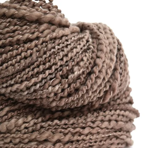 Brown Chunky Hand Spun Yarn in Merino Wool 11962