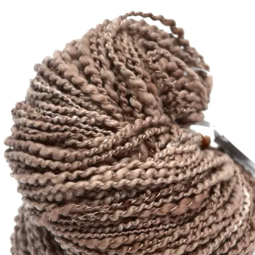 Brown Chunky Hand Spun Yarn in Merino Wool 11962