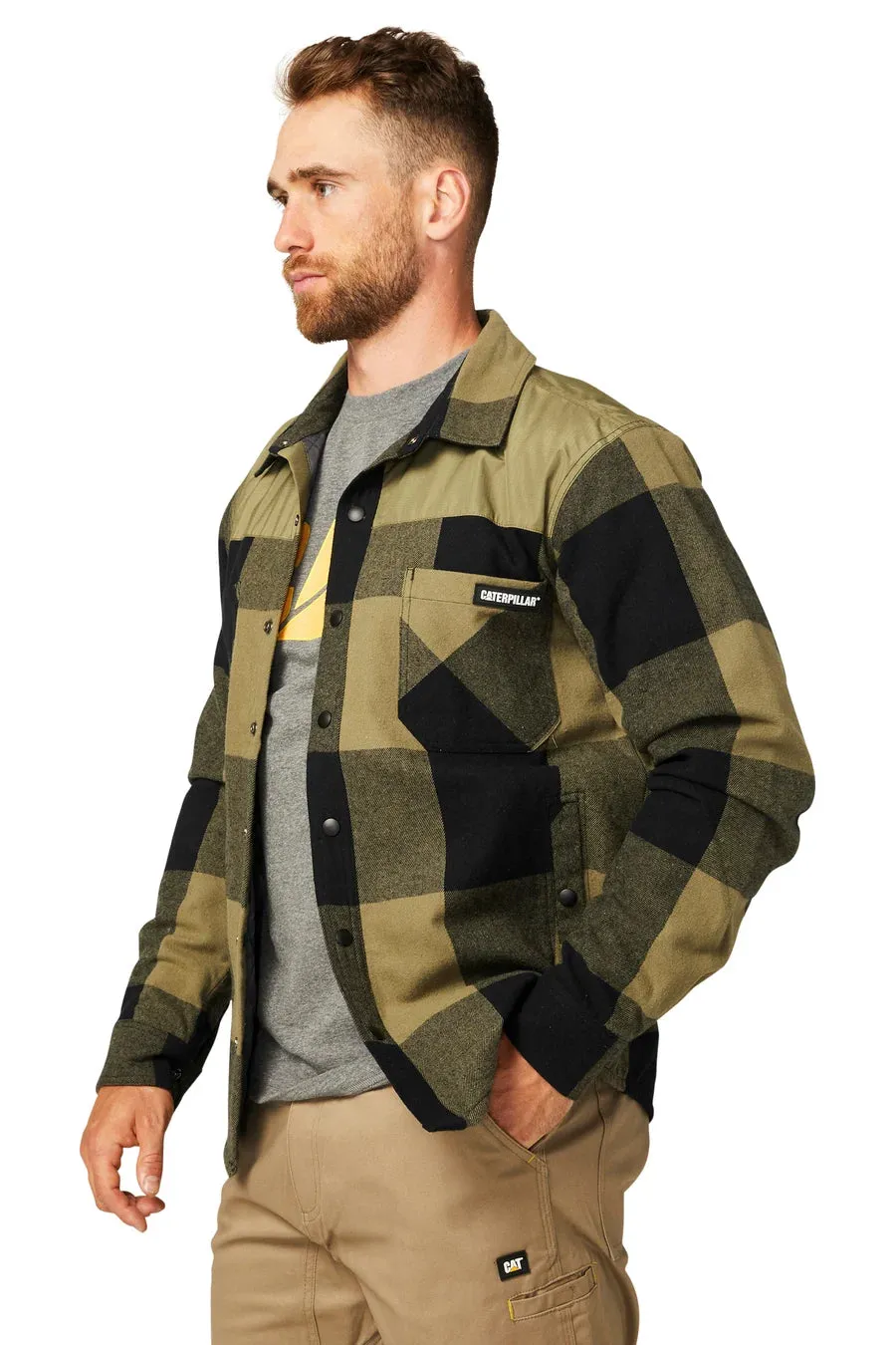 CAT Buffalo Check Insulated Shirt Jacket