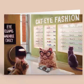 Cat Eye Fashion by Lucia Heffernan Cat Greeting Card