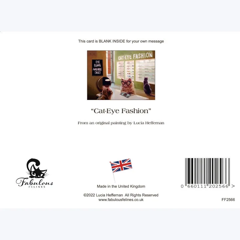 Cat Eye Fashion by Lucia Heffernan Cat Greeting Card