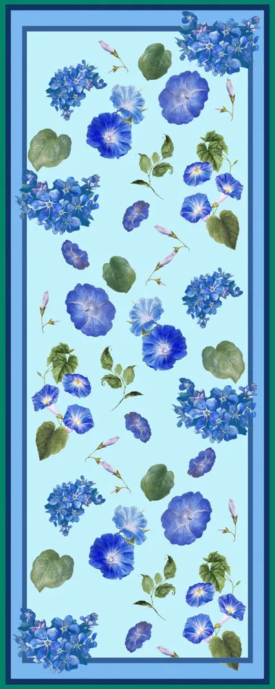 Chabor floral printed chiffon hijab rectangular scarf