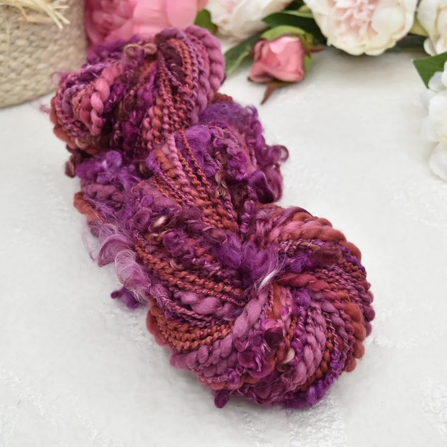 Chunky Hand Spun Art Yarn Sweet Kisses