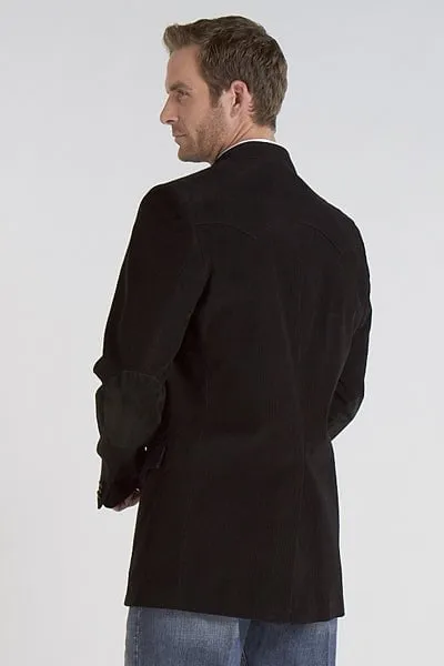 Circle S Mens Black 100% Cotton Lubbock Corduroy Jacket Blazer 50 RX