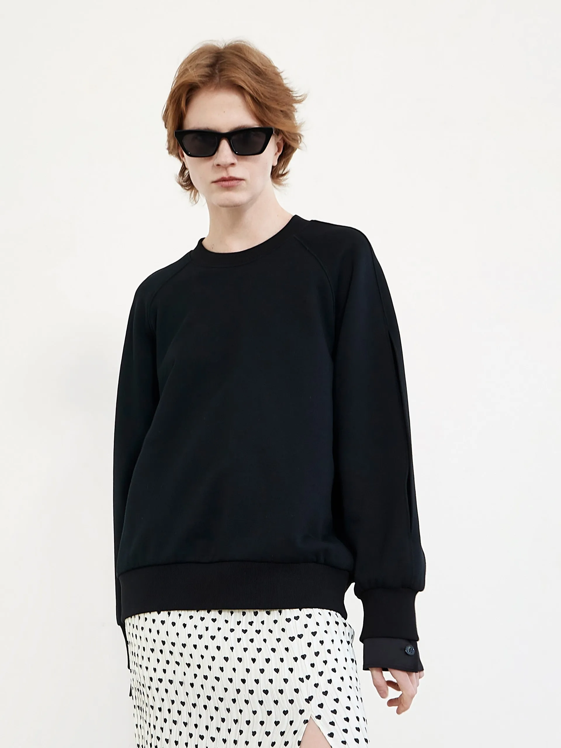 Cotton Cut-out Sweatshirt
