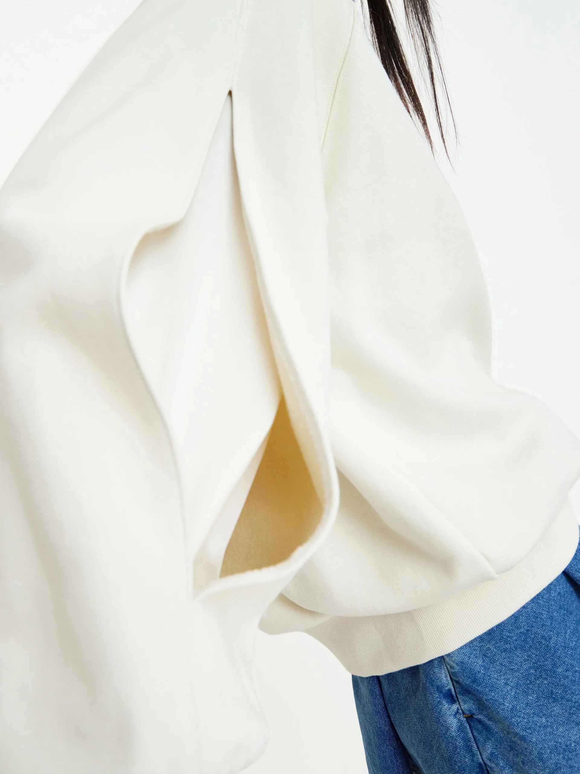 Cotton Cut-out Sweatshirt