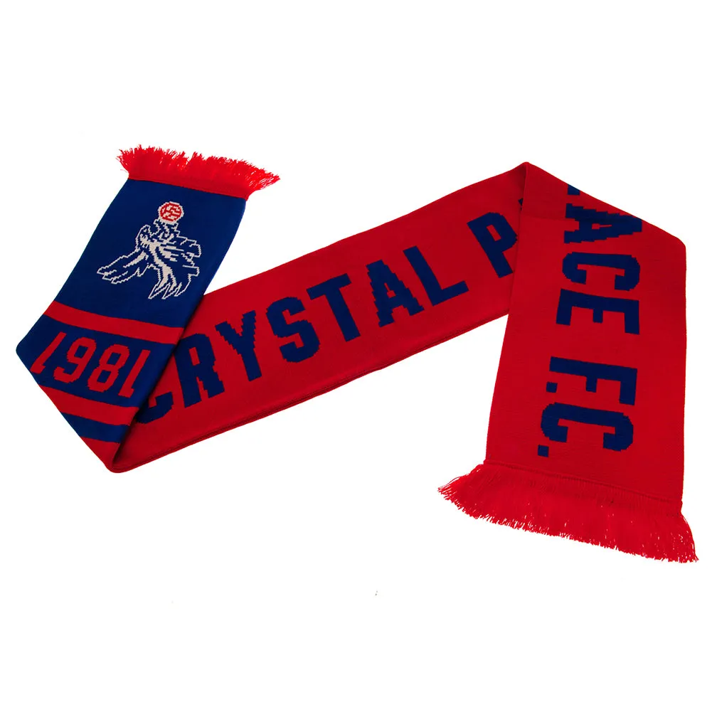 Crystal Palace FC Scarf NR - Red and Blue Jacquard Knit