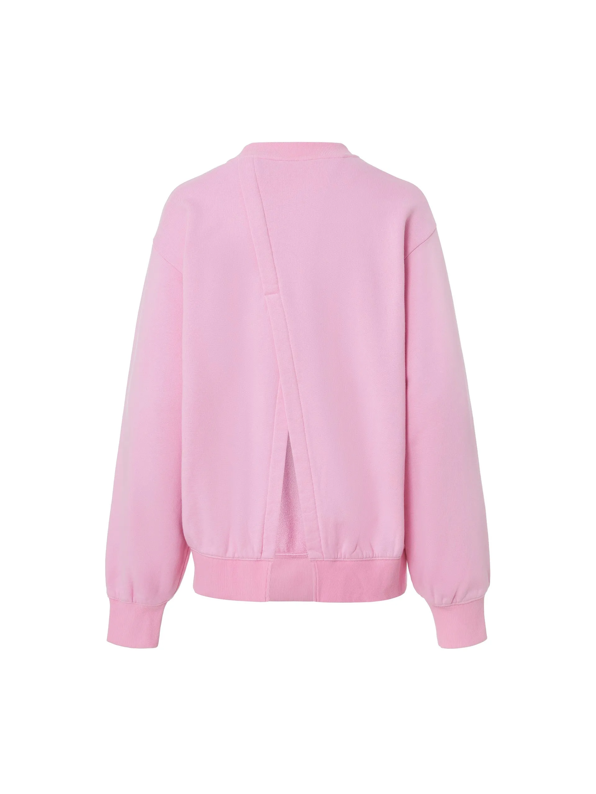 Cut Back Slit Cotton Sweatshirt