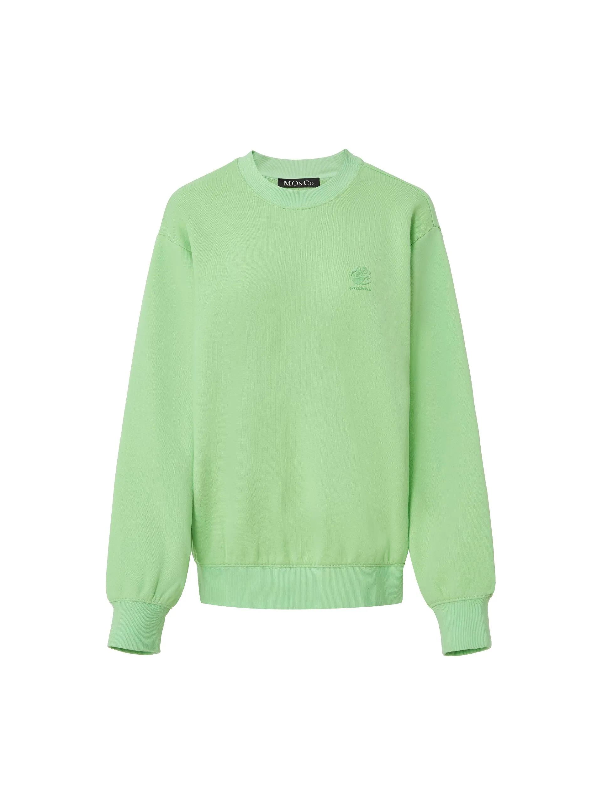 Cut Back Slit Cotton Sweatshirt
