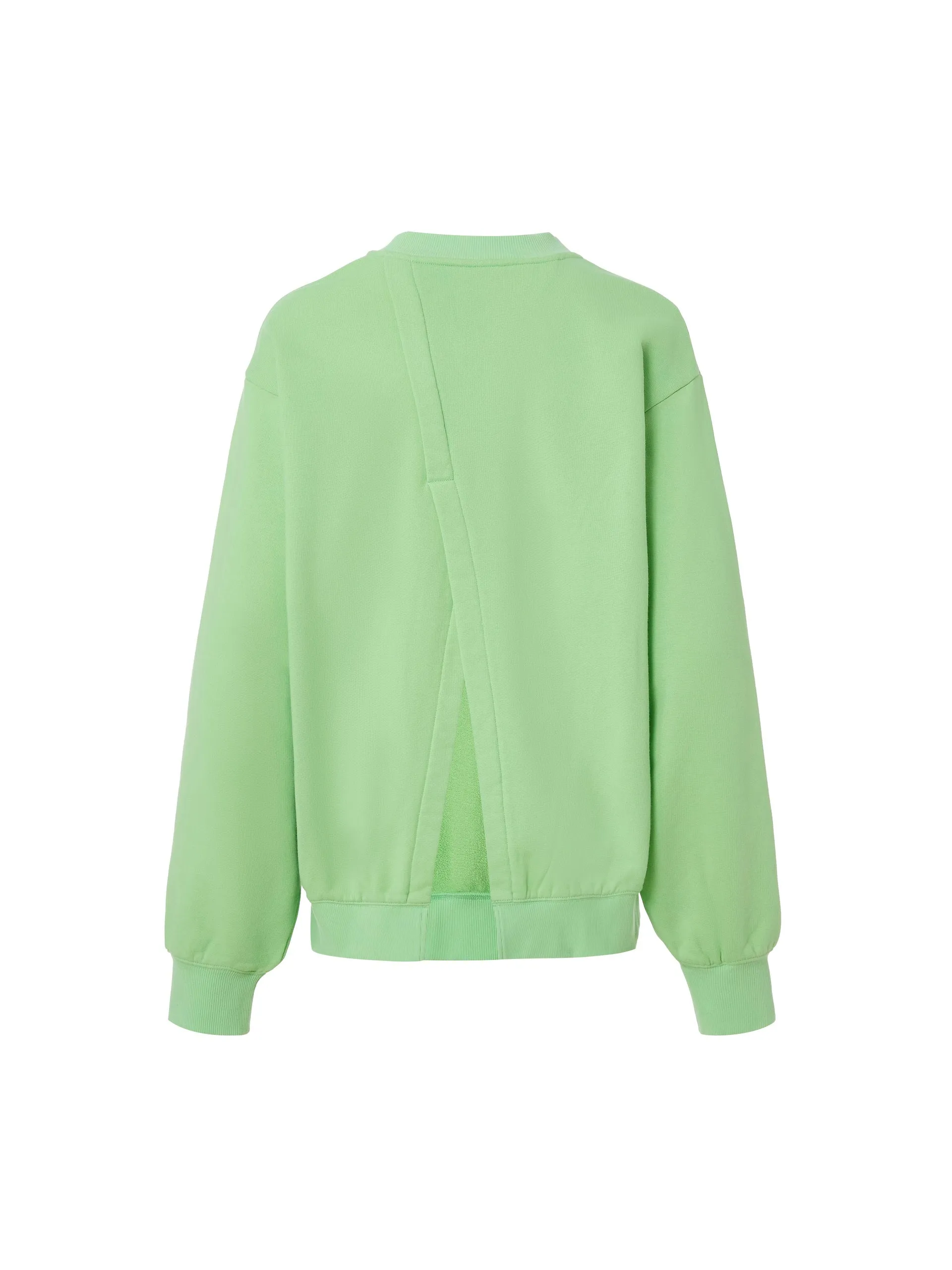 Cut Back Slit Cotton Sweatshirt