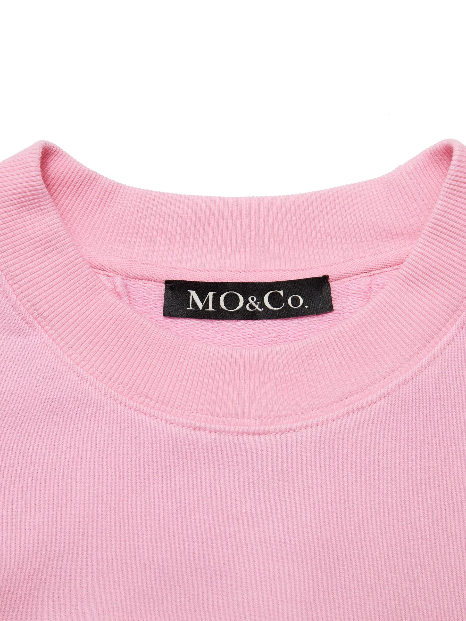 Cut Back Slit Cotton Sweatshirt