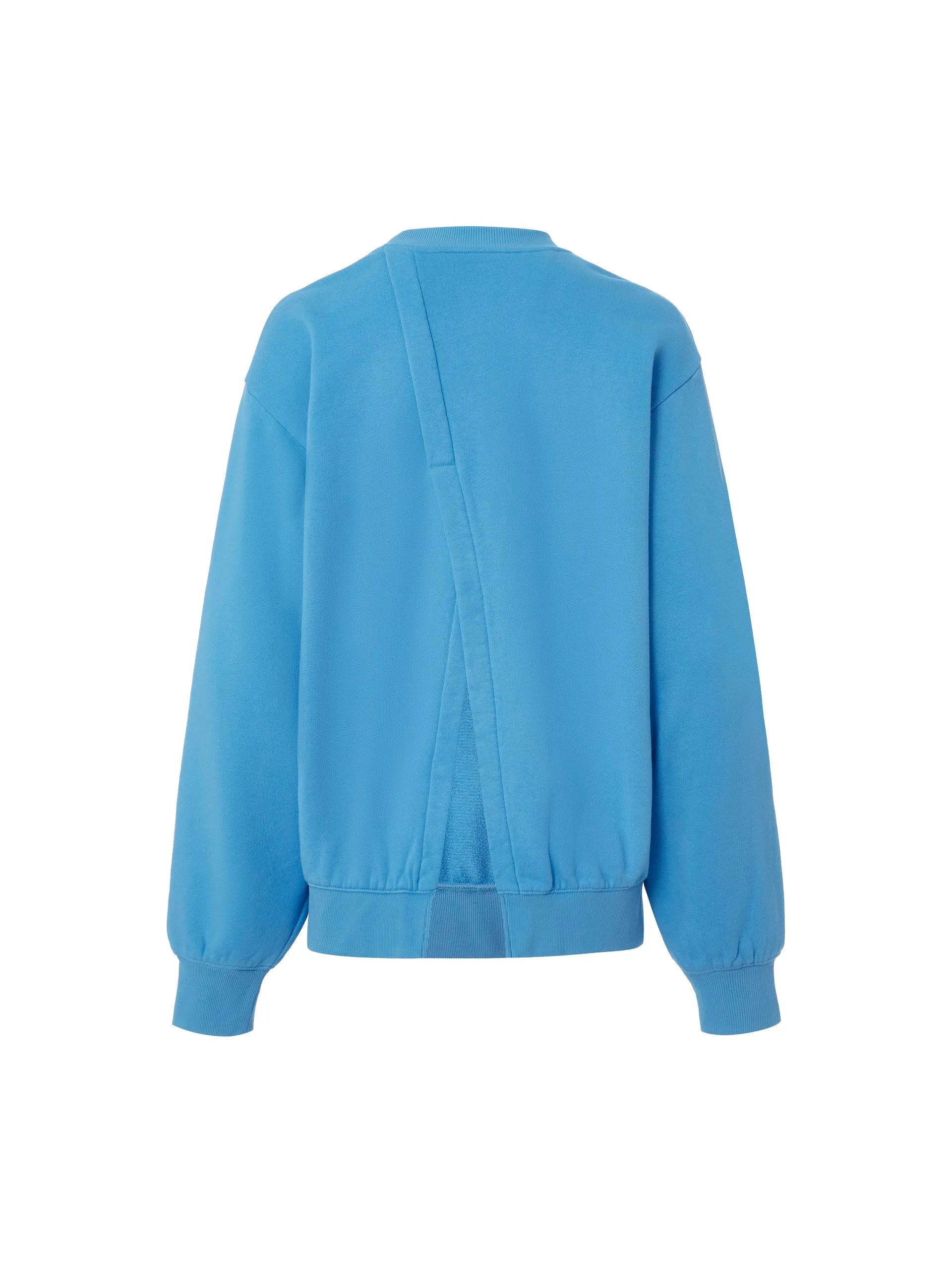 Cut Back Slit Cotton Sweatshirt
