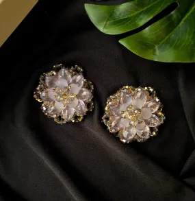Cute black shades flower earrings