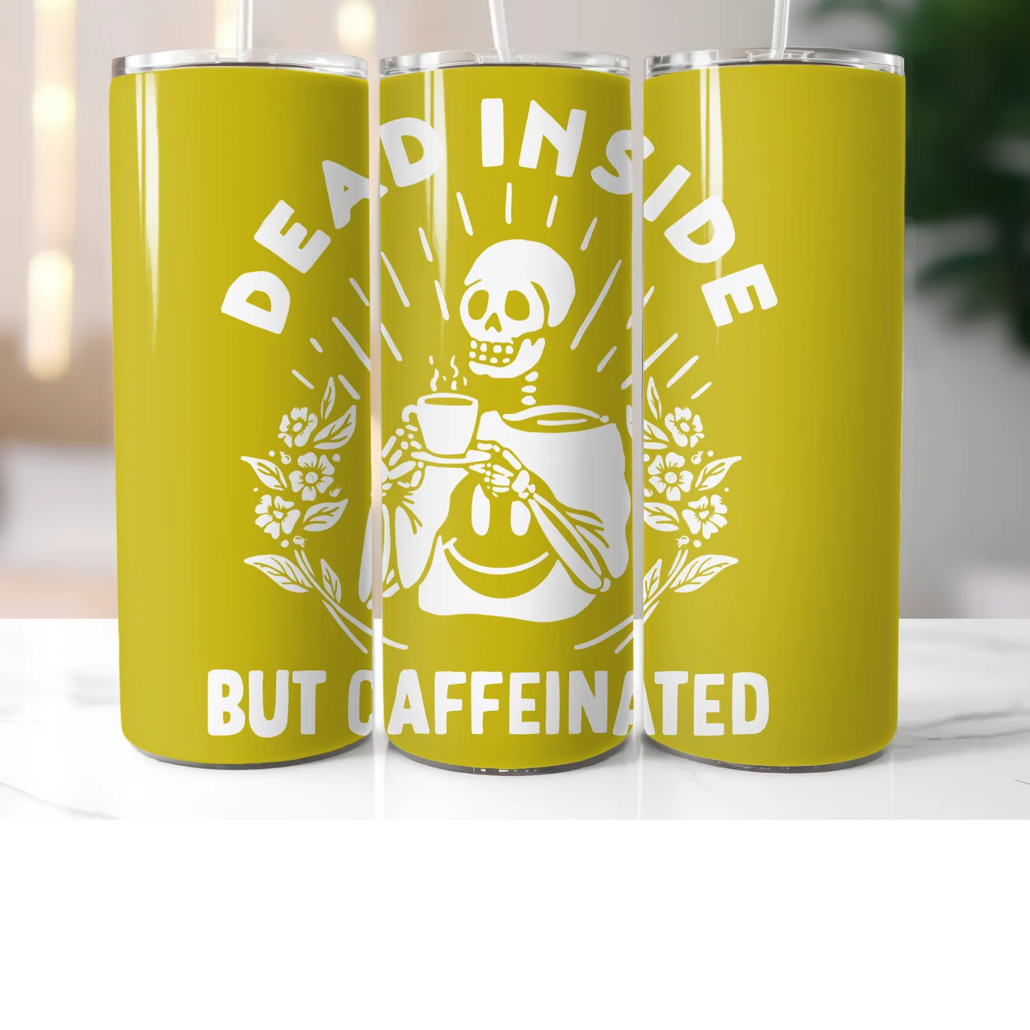 Dead Inside but Caffinated Tumbler
