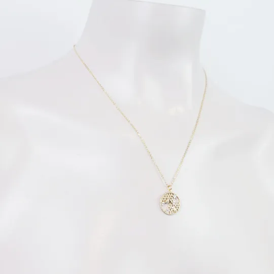 Discreet Bee Day Collar, 18K Gold. Dainty day wear Collar for Submissive/Slave.