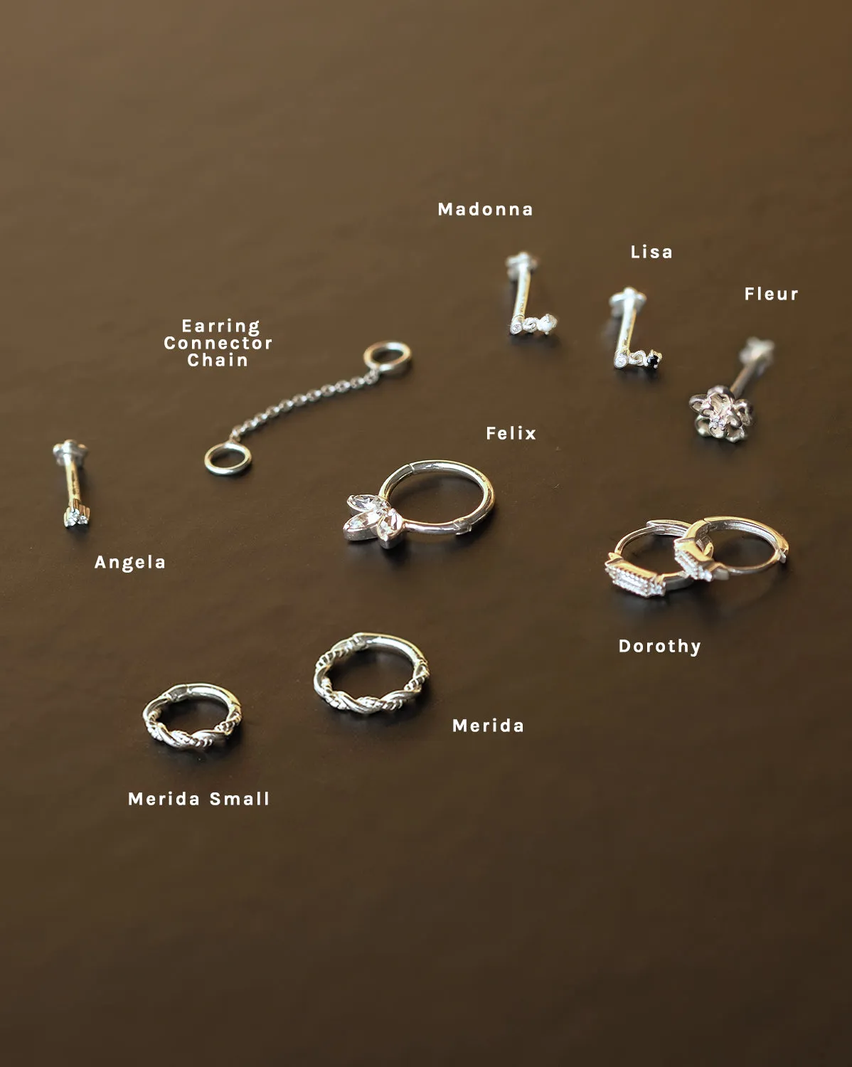 Dorothy Baguette Hoops - Sterling Silver