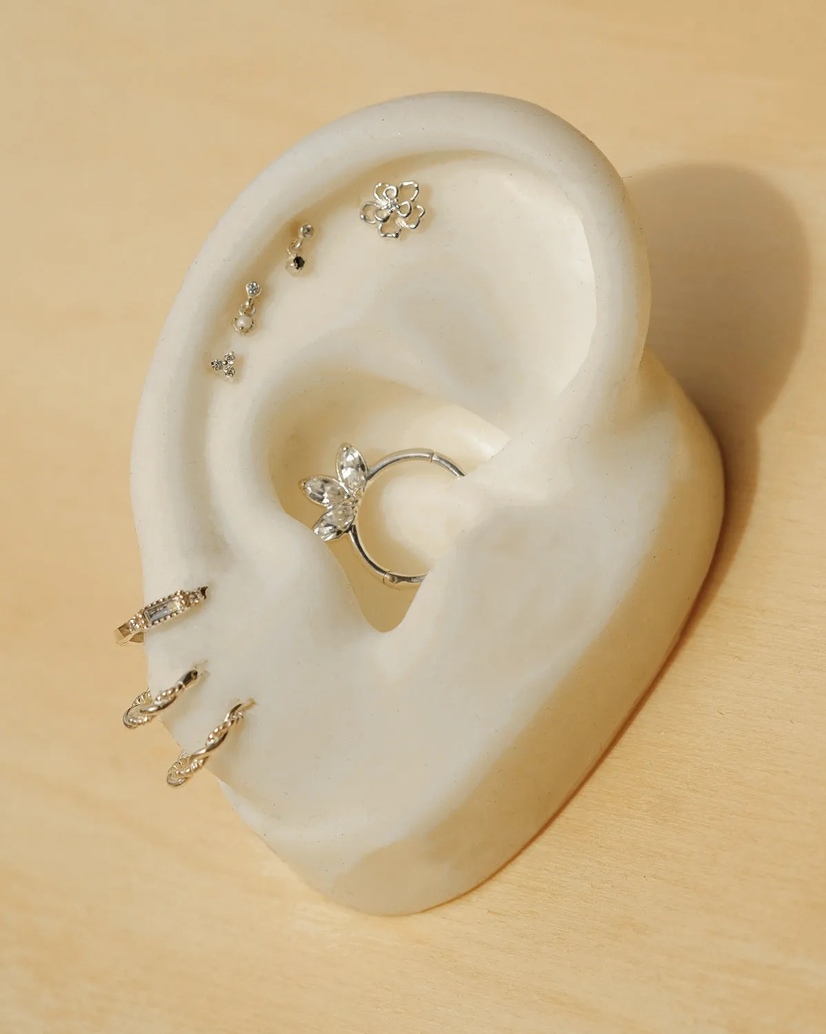 Dorothy Baguette Hoops - Sterling Silver
