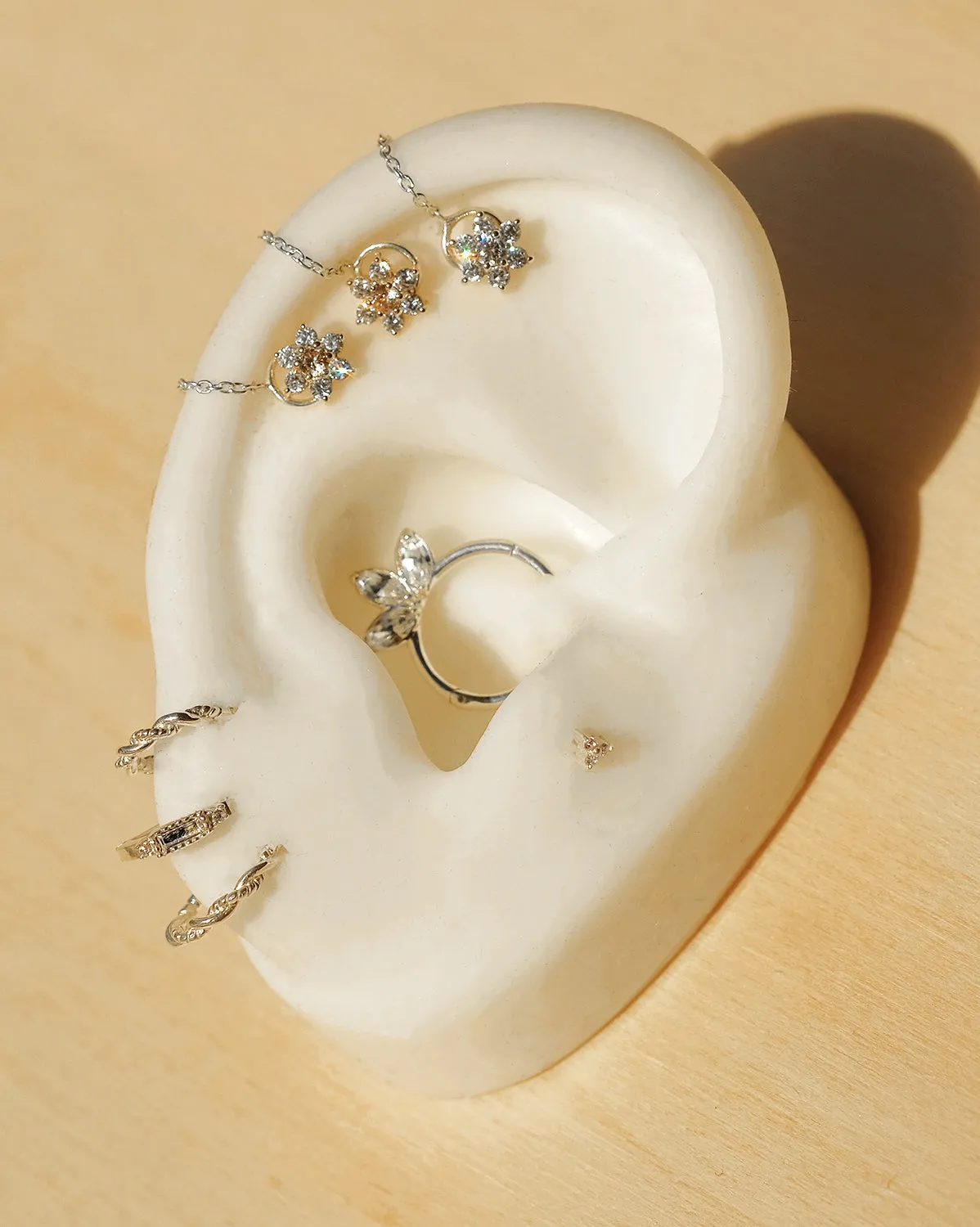 Dorothy Baguette Hoops - Sterling Silver
