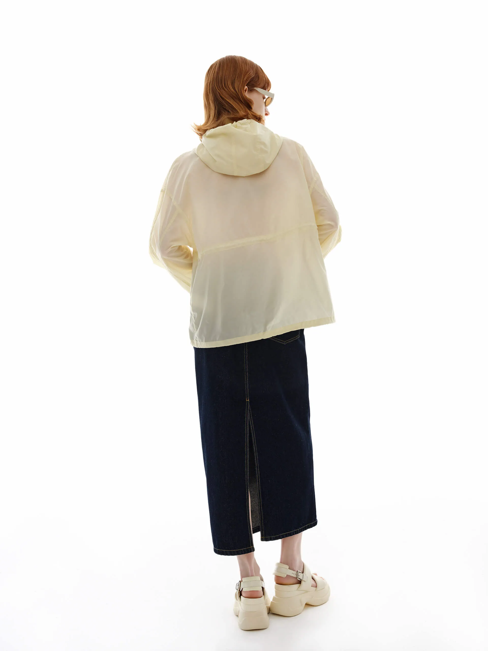 Drawstring Detail Hood Sweatshirt