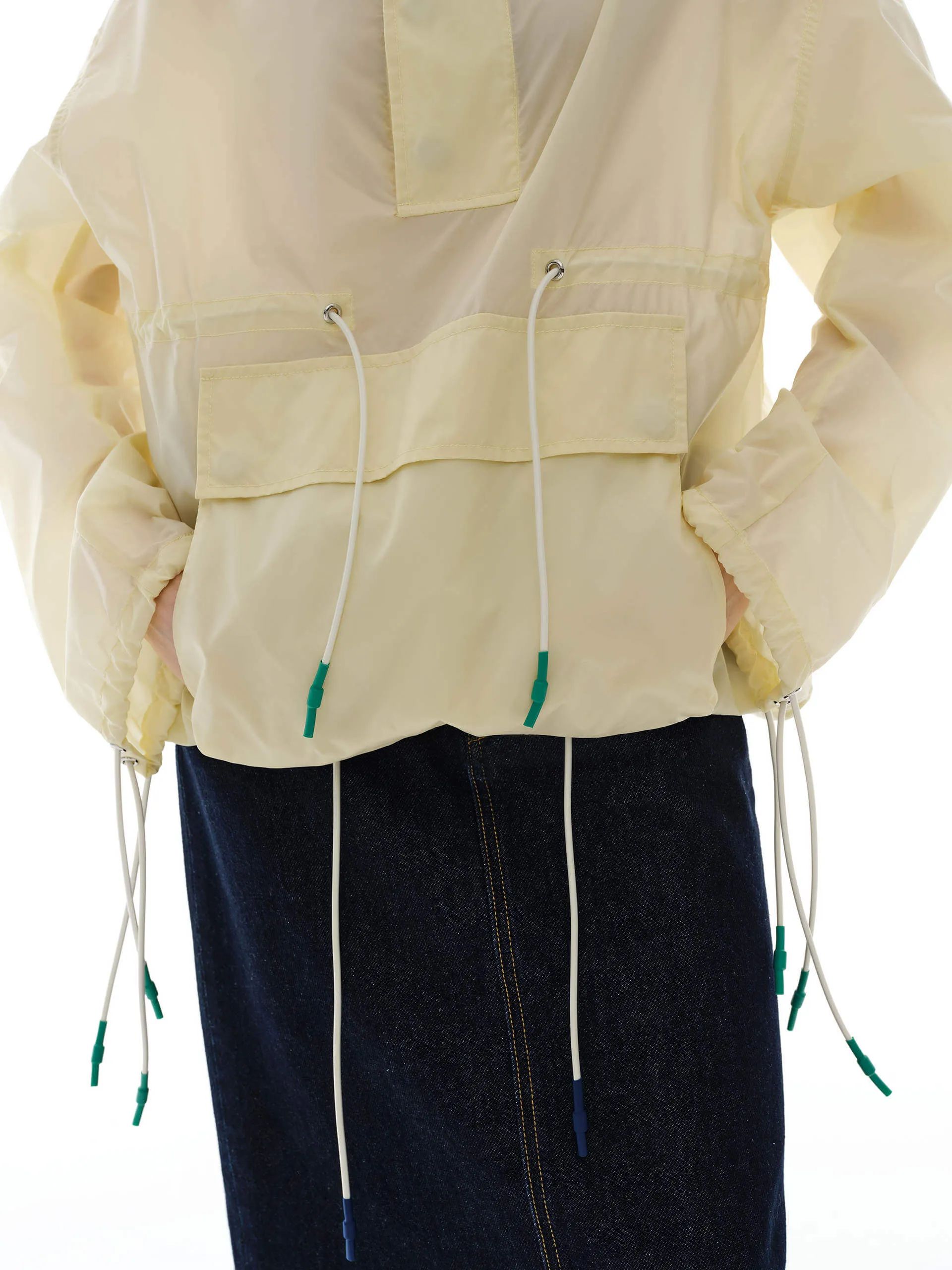 Drawstring Detail Hood Sweatshirt