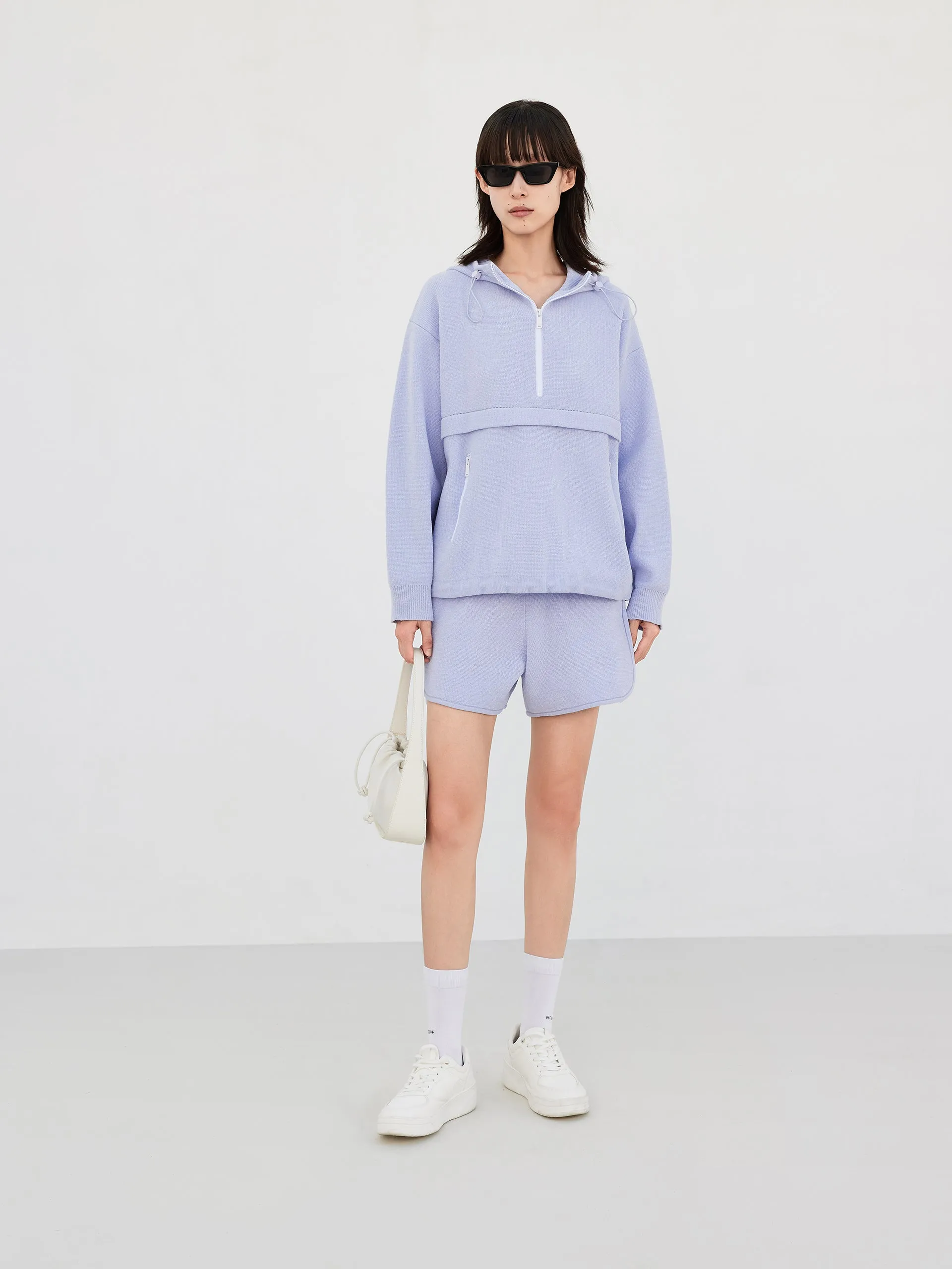 Drop Shoulder Hooded Sweatshirt
