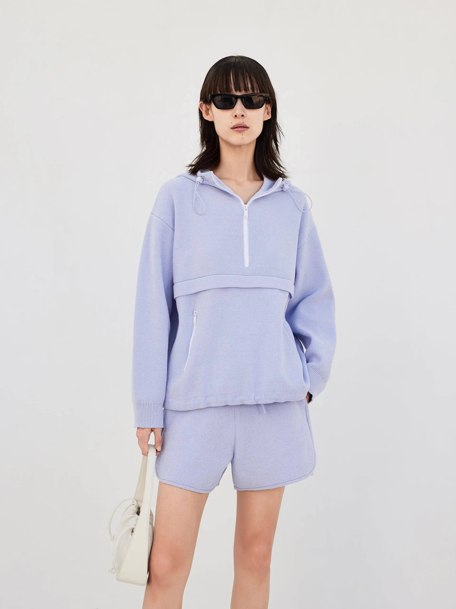 Drop Shoulder Hooded Sweatshirt