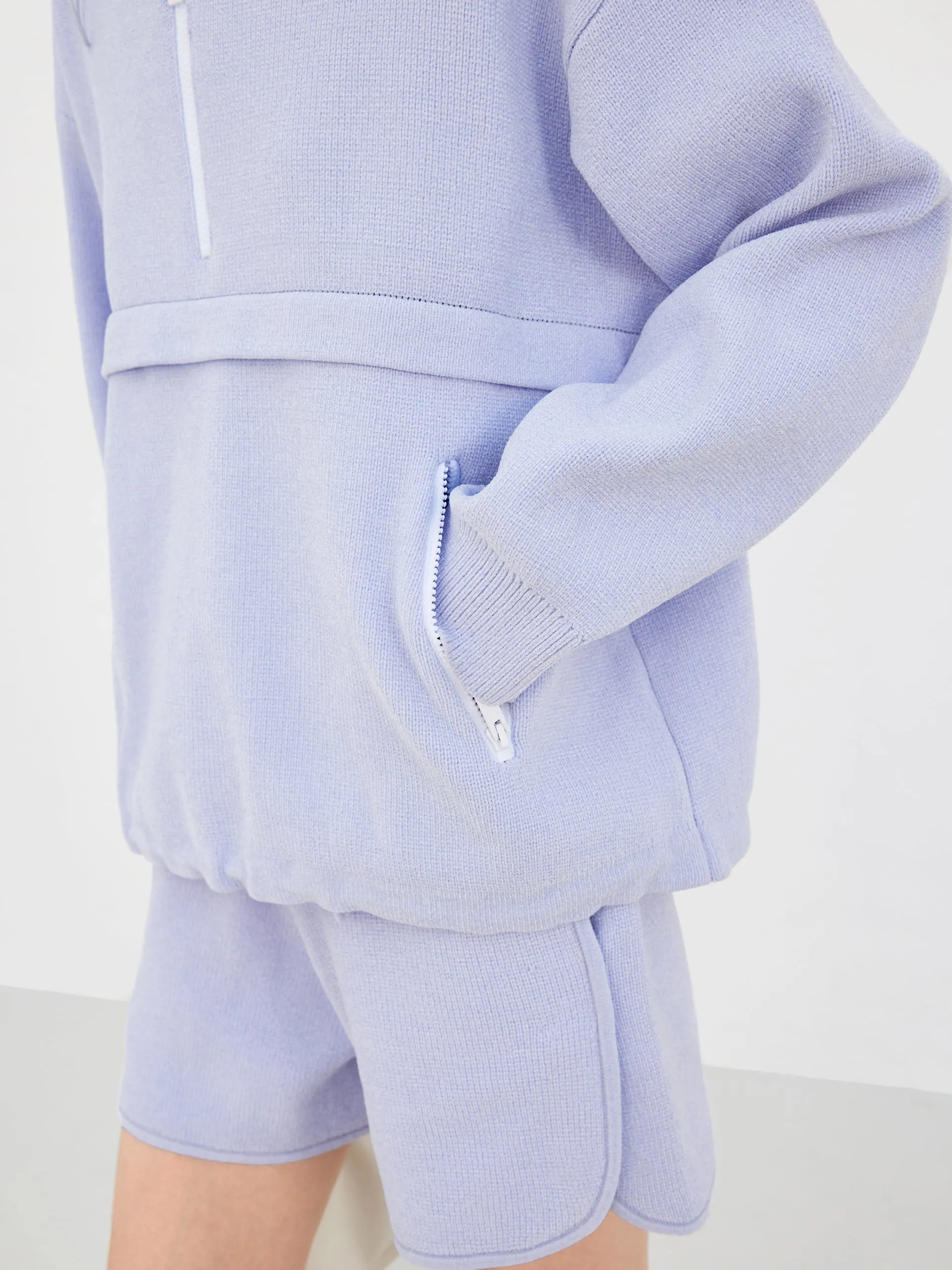 Drop Shoulder Hooded Sweatshirt