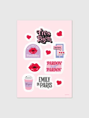 Emily in Paris Icons Sticker Sheet