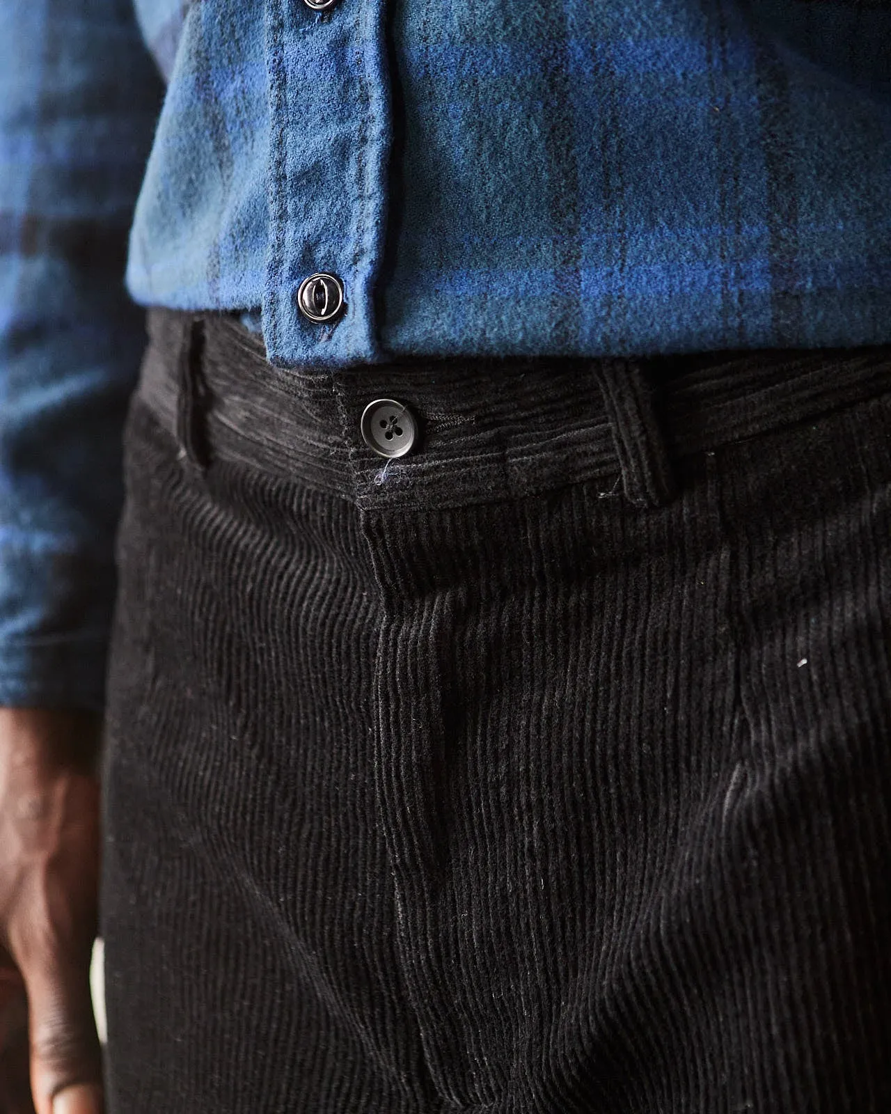 Engineered Garments 8W Corduroy Andover Pant, Black