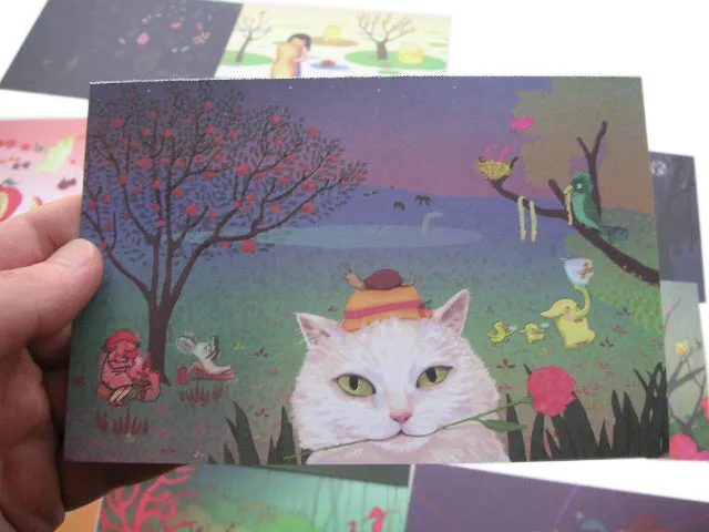 Eun-Ha Paek Milky Elephant Postcard of the Month Set by Little Otsu