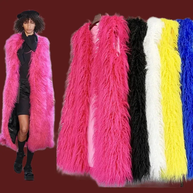 Faux Mongolia Sheep Fur Vests - Shop Winter Outerwear