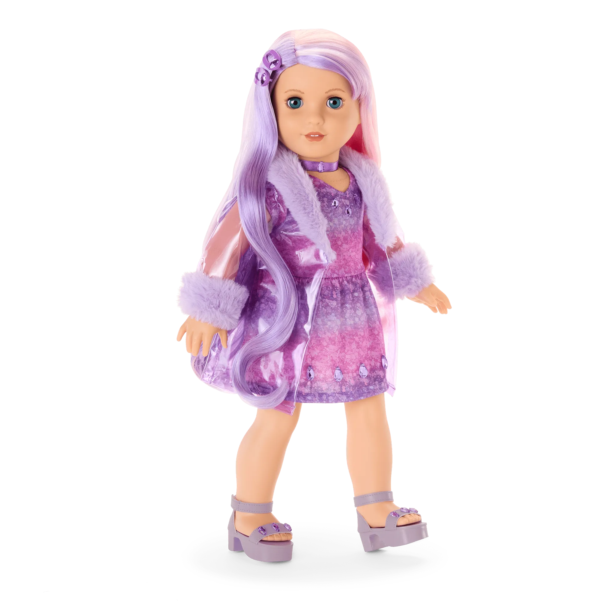 February Amazing Amethyst Outfit for 18-inch Dolls