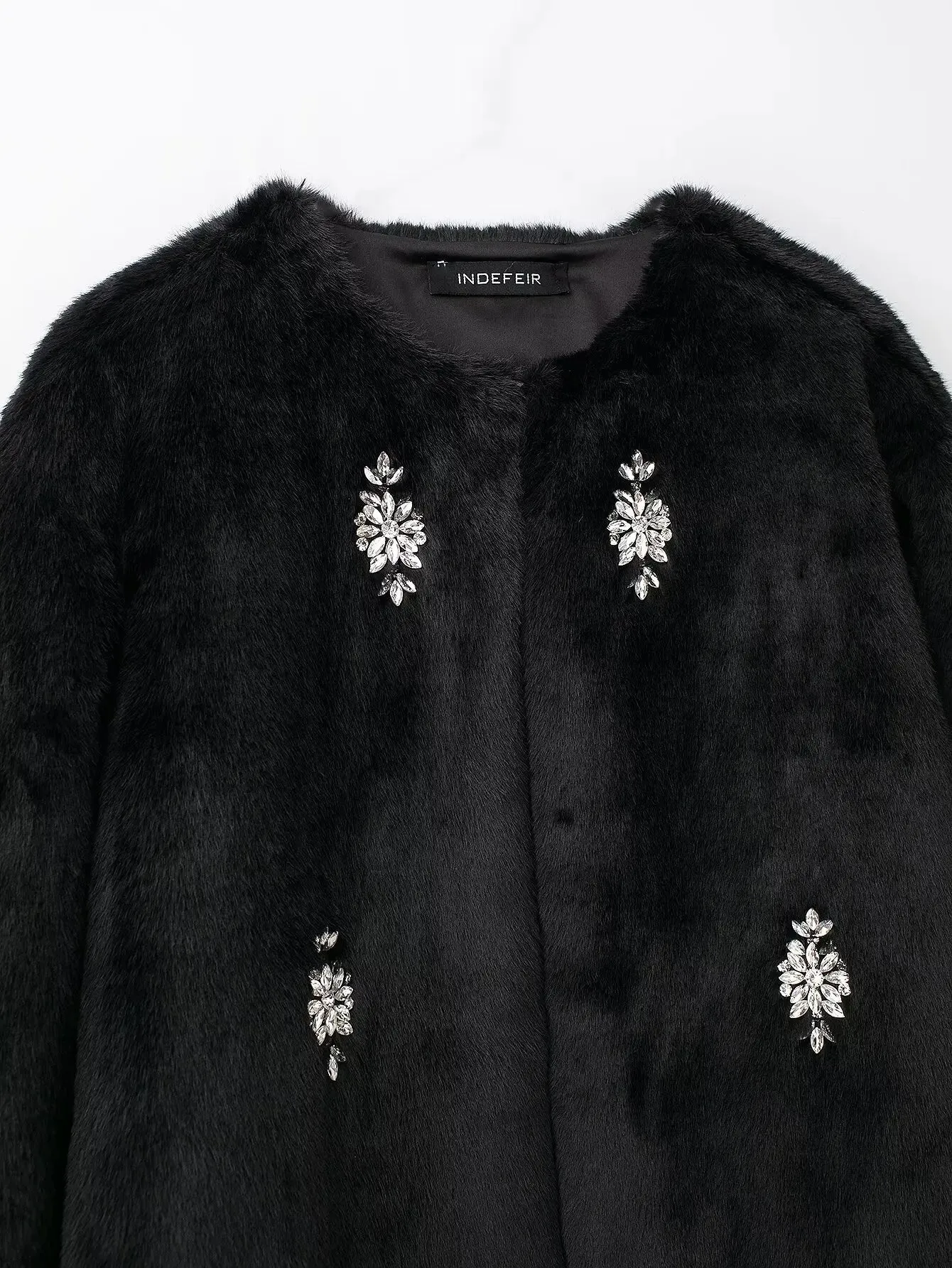 Furry Long Sleeves Loose Cardigan
