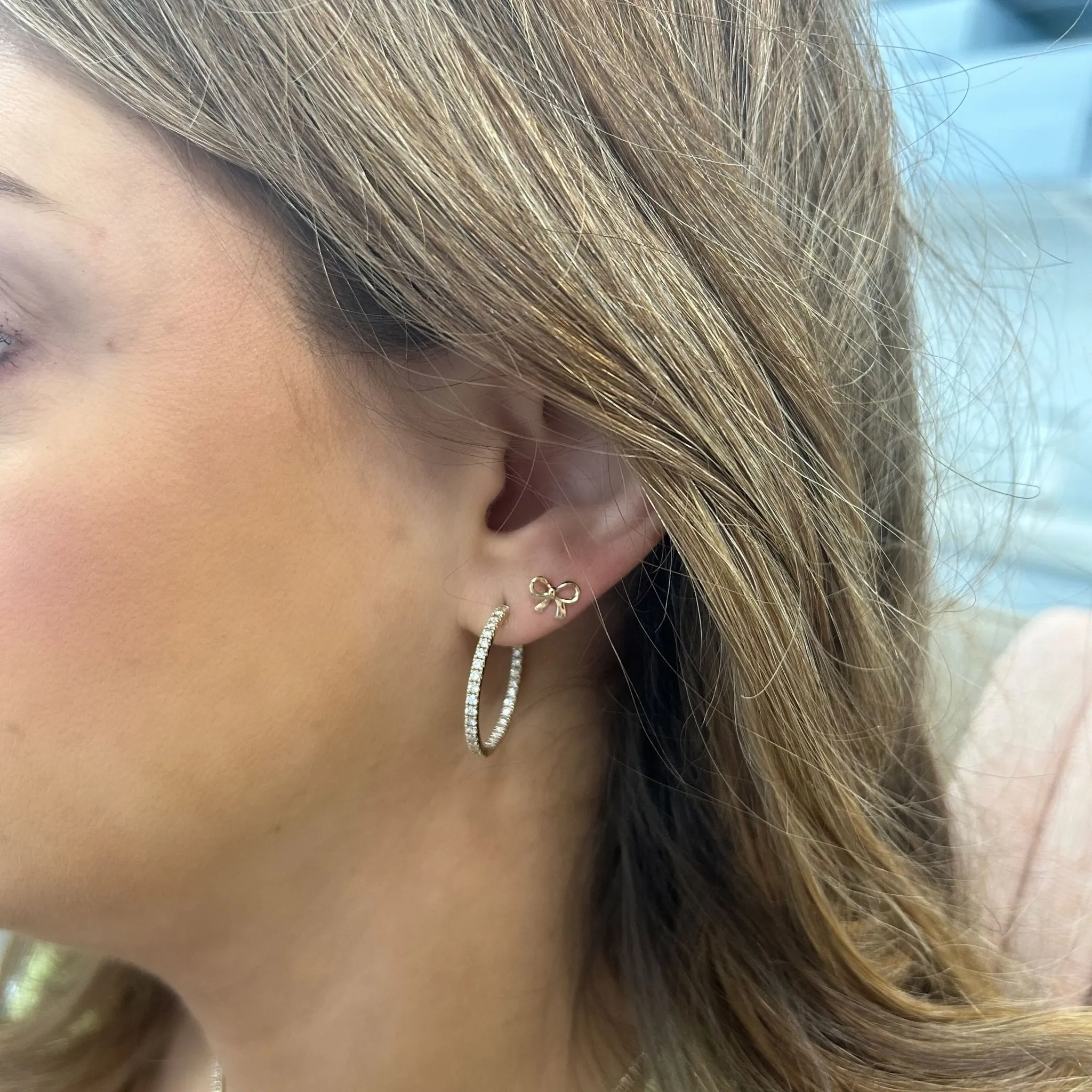 Gold Bow Studs