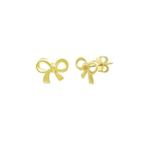 Gold Bow Studs