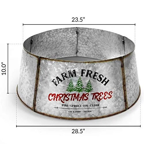 Hallops Original Tree Collar Adjustable Base Cover Christmas Decor White