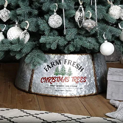 Hallops Original Tree Collar Adjustable Base Cover Christmas Decor White