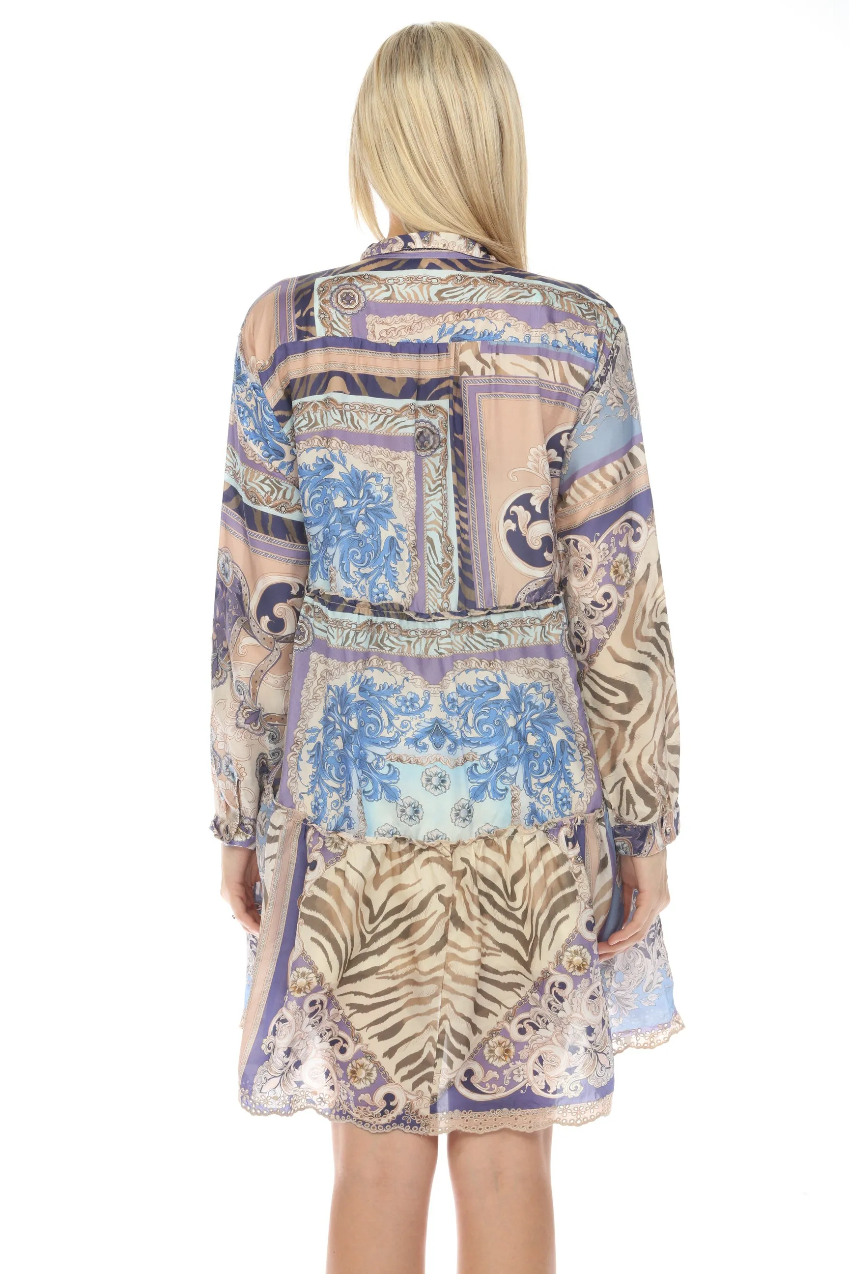 Johnny Was Valentin Jasmine Silk Slip Dress Boho Chic C39223