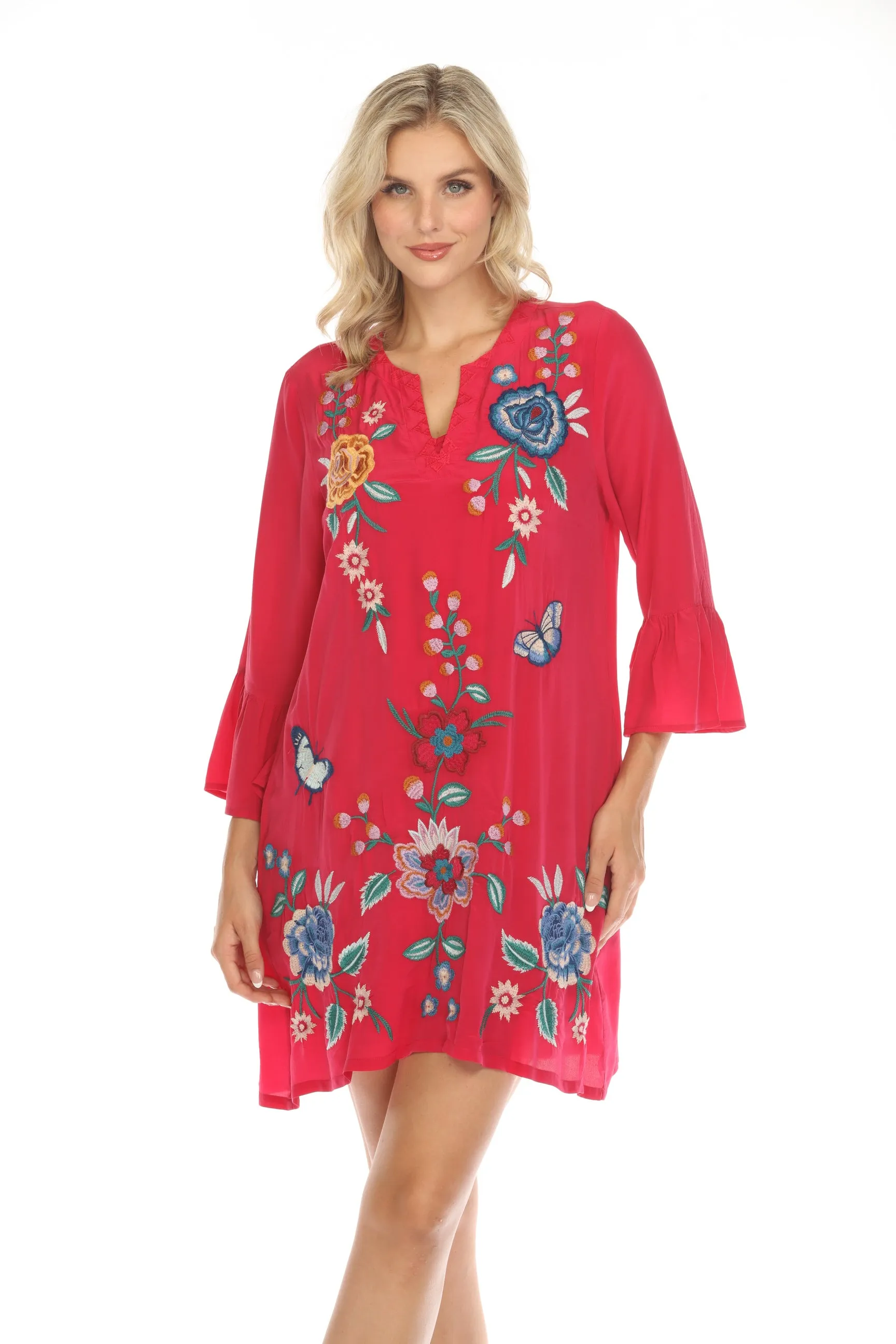 Johnny Was Workshop Taymia Ruffle Sleeve Dress W38924 *