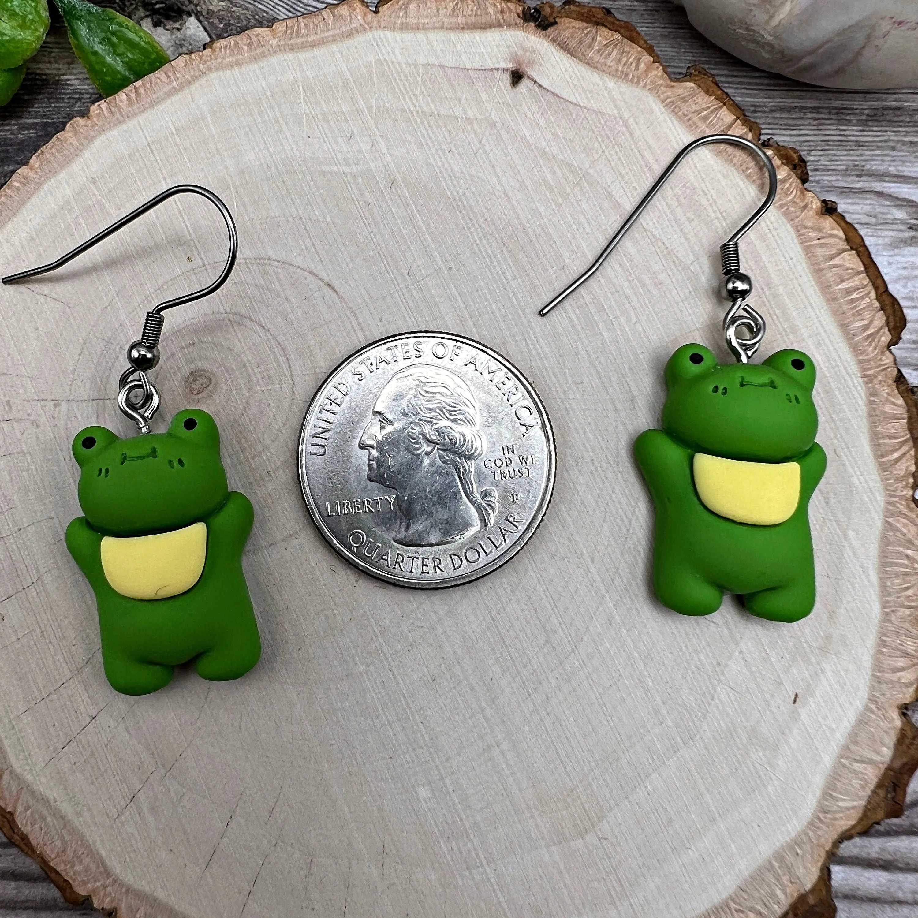 Kawaii Cartoon Frog Earrings
